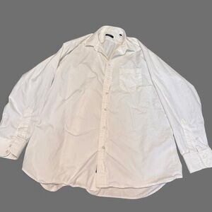 Burberry Mens Dress Shirt Classic White Long-Sleeve Button-Down Shirt